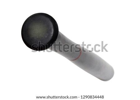 Black baseball bat isolated on white background