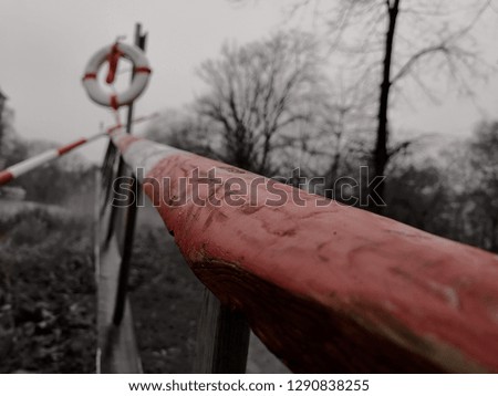Outdoor Photography Ladder and lifebelt closeup moody scenery
