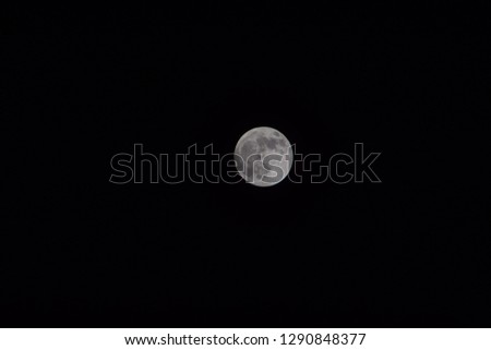 Moon with a dark sky over Sweden