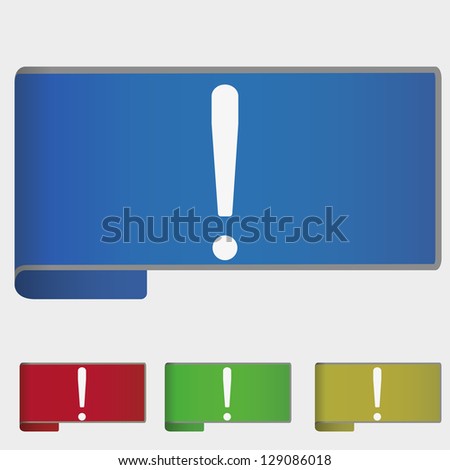 Vector illustration web bookmark - exclamation