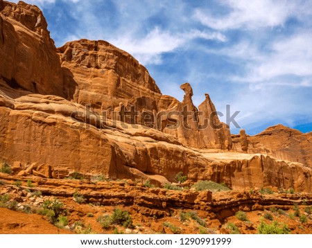 Ridges and rocks of Arches National park, Utah