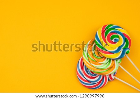 isolated colored lollipop