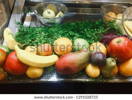 Fruits market vitamins