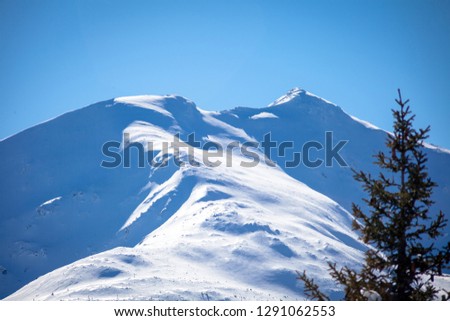 Beautiful winter mountain landscape in Romania