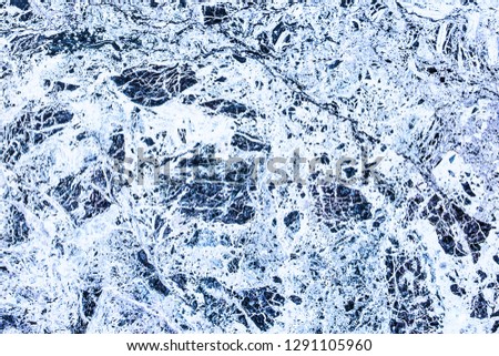 Blue mineral geometric cells background.