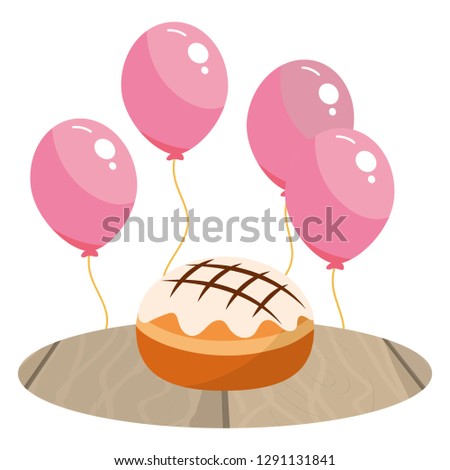 Cake and balloons