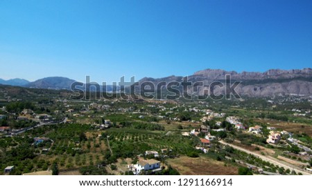 Alicante. Aerial view of Altea, village of Costa Blanca. Drone Photo