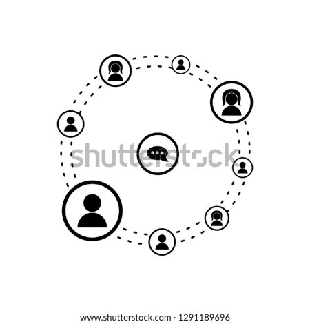 Isolated social network icon. Vector illustration design