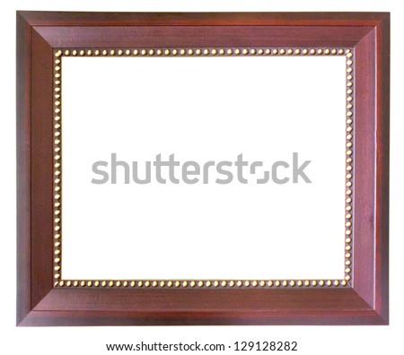 Picture frame Black wood frame in white background.