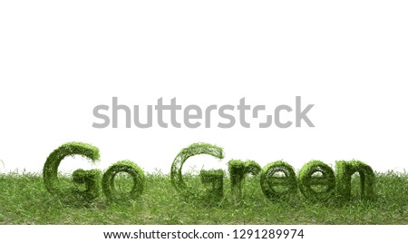 Go Green natural concept isolated on white background