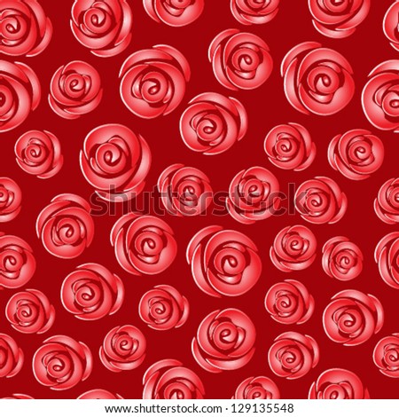 Rose seamless background flower pattern. Romantic floral vintage design. Vector illustration background