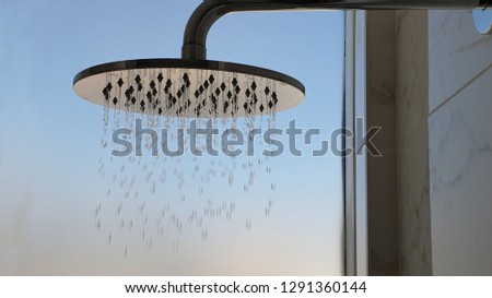 New modern showerhead with raindrop style shower equiptment