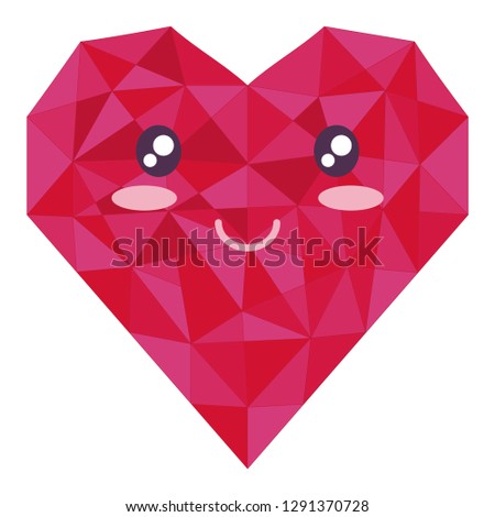 abstract heart face emoticon character