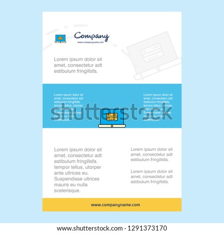 Template layout for Online banking  comany profile ,annual report, presentations, leaflet, Brochure Vector Background
