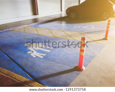 Parking space for parents with young children.