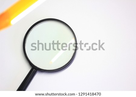 A magnifying glasses. White background. 