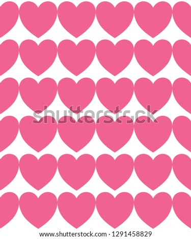 Simple vector valentines love pattern with pink color. Can be used for web, T=shirt, presentation, invitation, and more