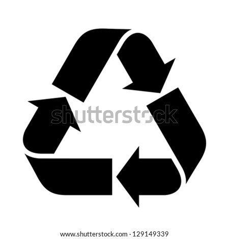 Recycle sign isolated on white background Royalty-Free Stock Photo #129149339
