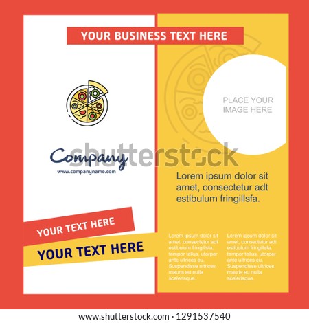 Pizza Company Brochure Template. Vector Busienss Template
