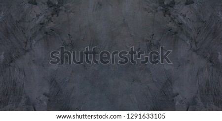Panoramic black background with rough distressed aged texture, grunge charcoal gray color background for vintage style cards or web backgrounds or brochure backdrop for ads or other graphic art images