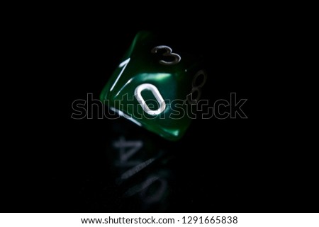 dice on a black background 