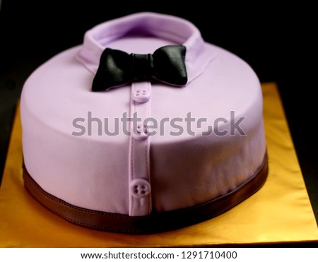 Shirt cake made of fondant for male birthday