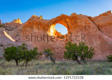 Window Rock in Navajo Nation, Arizona, USA Royalty-Free Stock Photo #1291722538