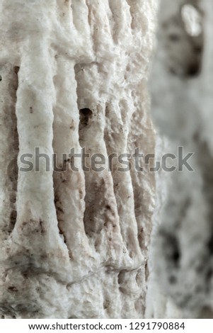 texture of stalactites and stalagmites