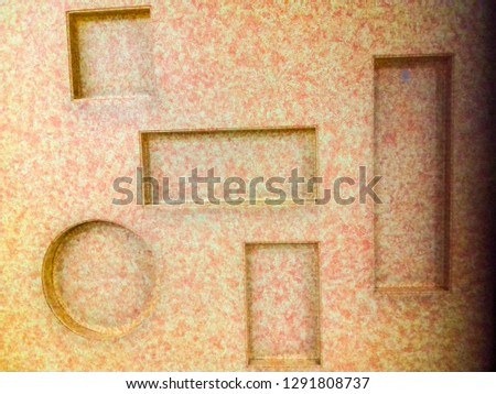 different shapes block like square circle and rectangle with orange background