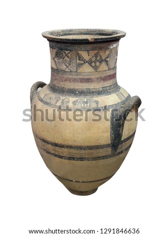 Antique Cypriot Vase, isolated background