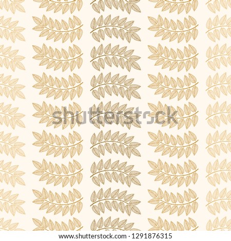 Seamless background with leaves. Vector illustration. Organic geometric background