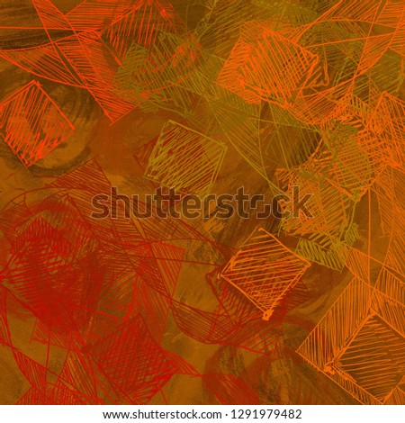 Abstract painting backdrop on concrete wall. 2d illustration. Various colorful patterns hand painted on flat surface. Painted rough surface. Handmade brush strokes.