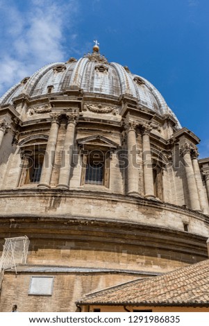 The dome of Saint Peters basilica at Vatican City