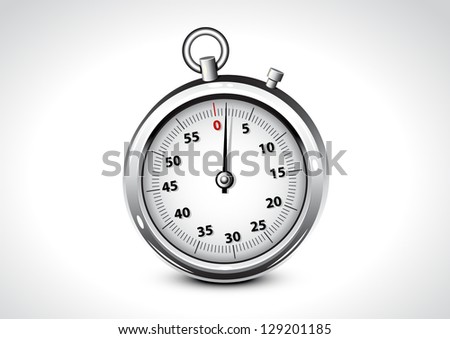 realistic silver chronometer Royalty-Free Stock Photo #129201185