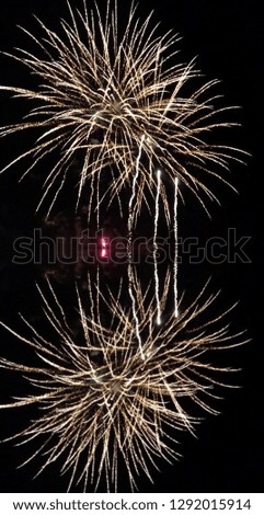 A picture of Fireworks with reflection