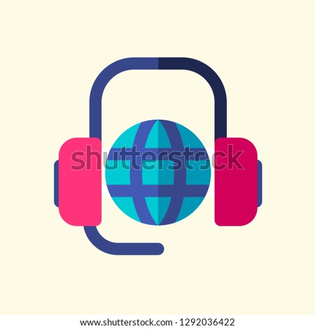 Communication Flat Icon Vector Graphic Download Template Modern