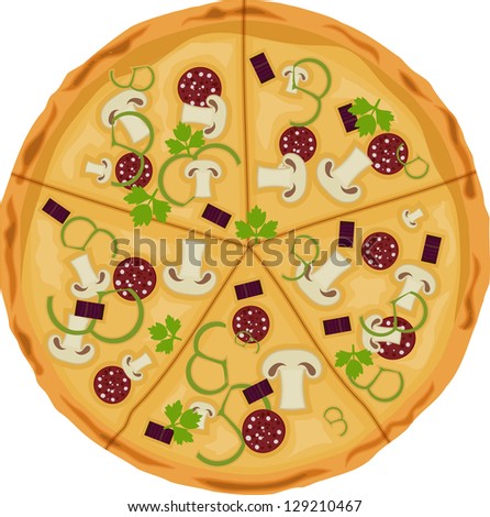Pizza on a white background. Isolate.