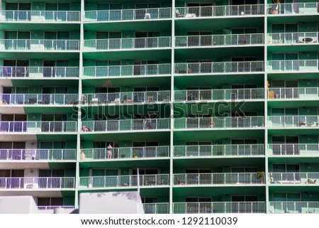 exterior patios on an apartment building in Miami Florida