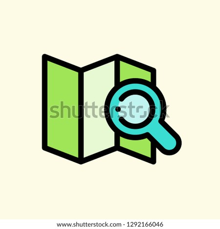 Map Location Flat Icon Vector Graphic Download Template Modern