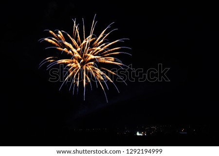 fireworks at night Royalty-Free Stock Photo #1292194999
