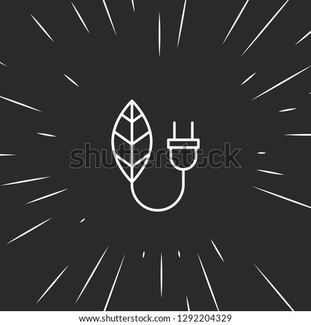 Outline leaf energy icon illustration isolated vector sign symbol