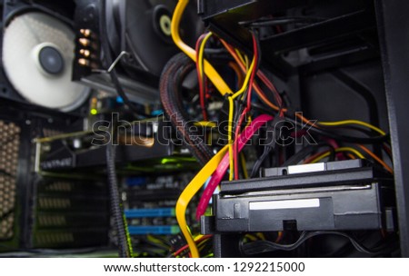 cables inside of computer