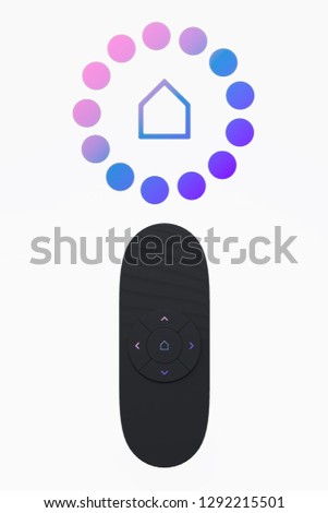 The concept of smart home. Isolated control panel of the smart home system. 3D illustration.