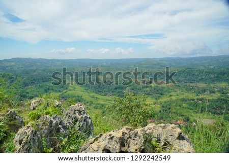 A landscape of limestone land surface in Rajamandala Bandung