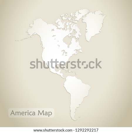 America map old paper background vector