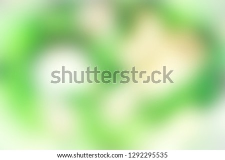 Abstract blur background of yellow, white, brown and green in colorful tone. Out of focus background or texture for nature wallpaper concept.