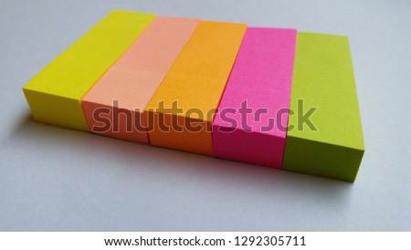 Paper pastel color,Colorful paper on white background