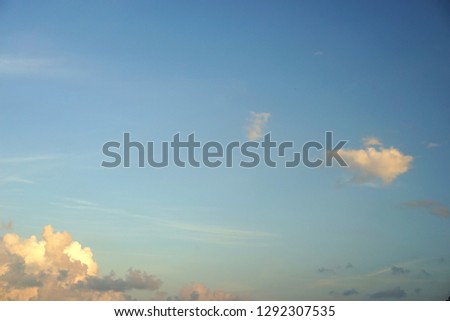 Cloud formation on blue skies in the morning. Background texture.