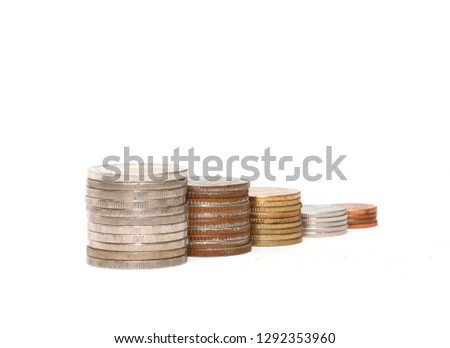 Money growing concept on isolate white background
and Business success concept 