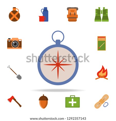 compass colored illustration icon. Camping icons universal set for web and mobile